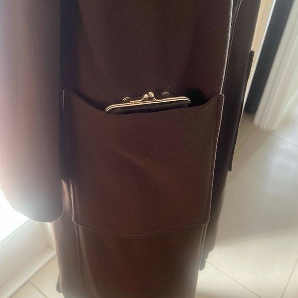 SALE📱Philosophy by Alberta Ferretti Chic Brown Coat – Patch Pockets - Picture 8 of 12